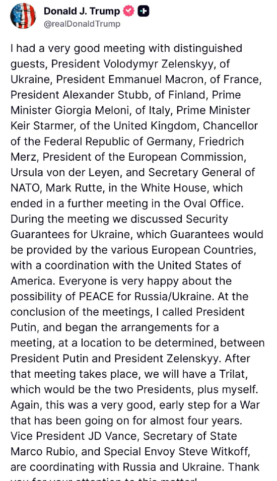 股市配资公司 特朗普：已开始安排普京和泽连斯基举行会面